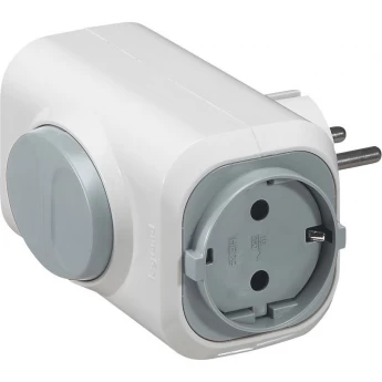 Многорозеточный блок LEGRAND 2 x 2К+3 серия Элиум 16 А блок из 2 розеток гориз. подключение выталкивание вилки белый