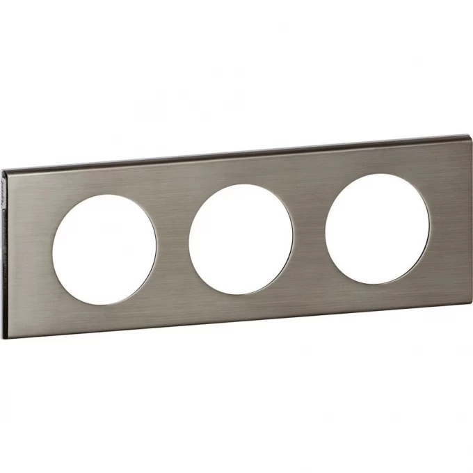 Рамка LEGRAND Celiane 3 поста фактурная сталь 069103 Рамка LEGRAND Celiane 3 поста фактурная сталь 069103