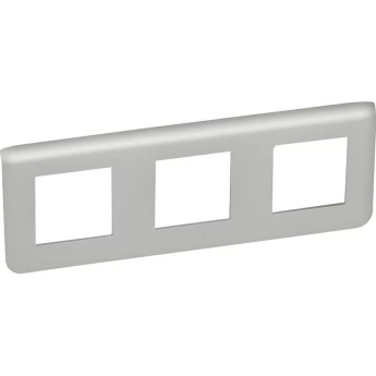 Рамка LEGRAND Mosaic пластиковая горизонтальная 3Х2 модуля алюминий