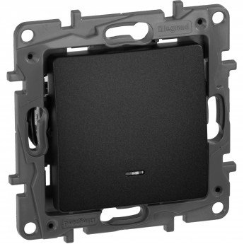 Выключатель/переключатель LEGRAND Etika Plus с подсветкой 10 A 250 В антрацит