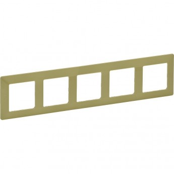 Рамка LEGRAND Valena LIFE "Лайм", 5-постовая универсальная, зеленый
