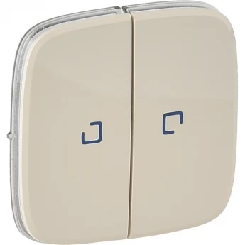 Лицевая панель LEGRAND Valena ALLURE для выключателя двухклавишного с подсветкой слоновая кость