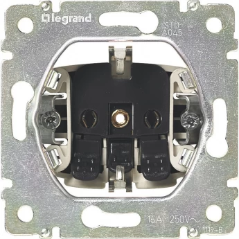 Силовая розетка LEGRAND Valena 2К+3 с защитными шторками автоматические клеммы 10/16 А 230/250 В алюминий