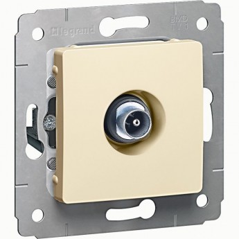 ТВ розетка LEGRAND Cariva проходная 14 дБ 2150/2400 МГц слоновая кость