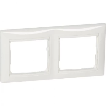 Рамка LEGRAND Valena 2 поста горизонтальный монтаж белый