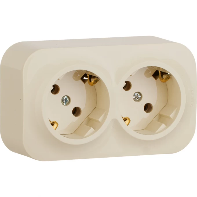 Розеточный блок LEGRAND 2 x 2К+З без шторок 16 A 250 В Quteo IP 20 слоновая кость 782243 Розеточный блок LEGRAND 2 x 2К+З без шторок 16 A 250 В Quteo IP 20 слоновая кость 782243