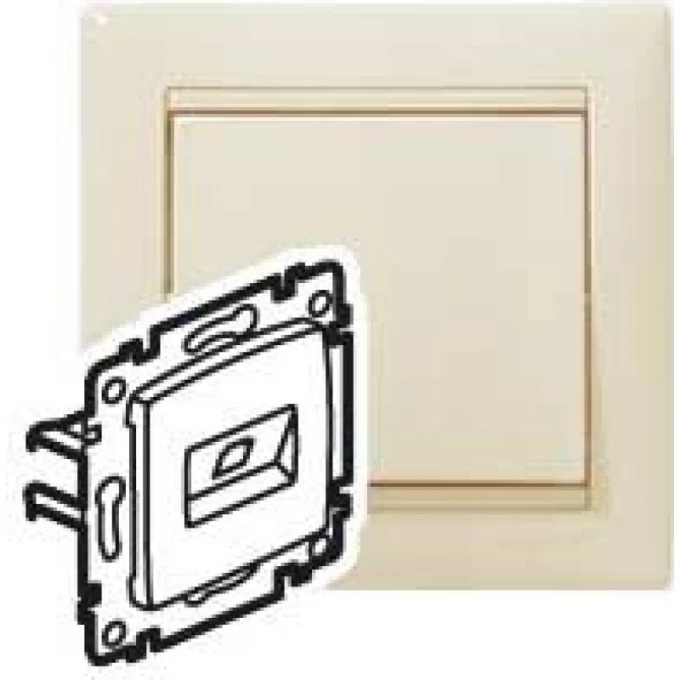 Информационная розетка LEGRAND Valena RJ45 категория 6 UTP 2 выхода на захватах слоновая кость 774147 Информационная розетка LEGRAND Valena RJ45 категория 6 UTP 2 выхода на захватах слоновая кость 774147