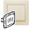 Информационная розетка LEGRAND Valena RJ45 категория 6 UTP 2 выхода на захватах слоновая кость 774147