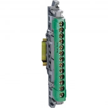 Клеммная колодка LEGRAND IP 2X земля, зеленая 1 x 6-25 мм² - 12 x 1,5-16 мм² длина 113мм