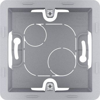 Коробка накладного монтажа LEGRAND INSPIRIA 1 пост алюминий Коробка накладного монтажа LEGRAND INSPIRIA 1 пост алюминий