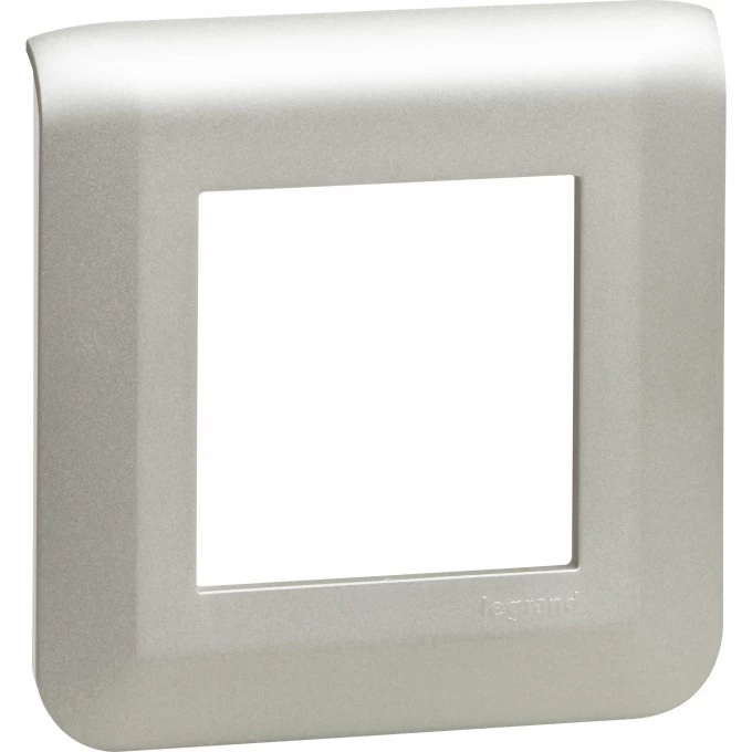 Рамка LEGRAND MOSAIC 2 модуля - алюминий 079302L Рамка LEGRAND MOSAIC 2 модуля - алюминий 079302L