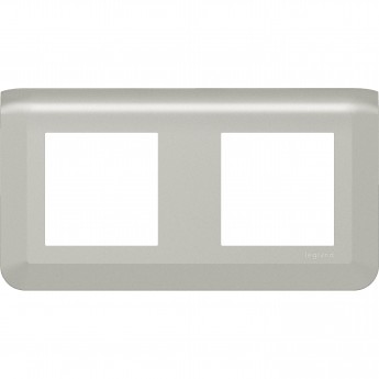 Рамка LEGRAND MOSAIC 2Х2 модуля - алюминий