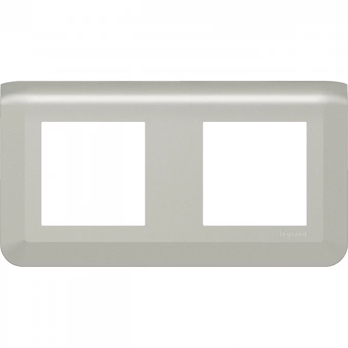 Рамка LEGRAND MOSAIC 2Х2 модуля - алюминий 079304L Рамка LEGRAND MOSAIC 2Х2 модуля - алюминий 079304L