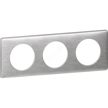 Рамка LEGRAND трехпостовая алюминий Рамка LEGRAND трехпостовая алюминий