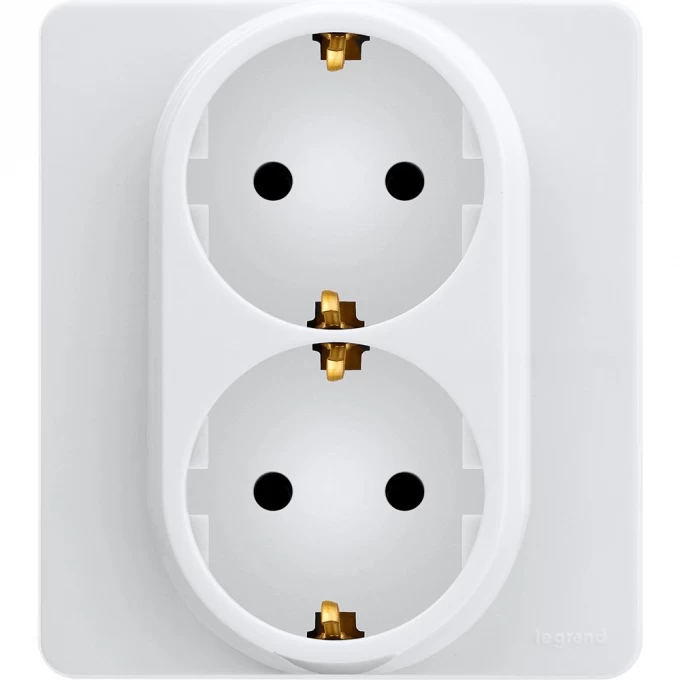 Розетка LEGRAND INSPIRIA 2 x 2К+З немецкий стандарт 16 А 250 В белый 673750 Розетка LEGRAND INSPIRIA 2 x 2К+З немецкий стандарт 16 А 250 В белый 673750