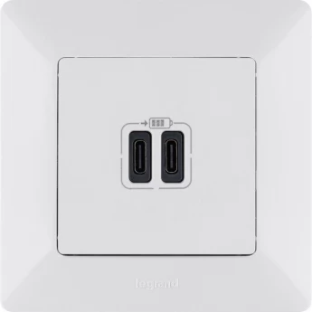 Розетка LEGRAND Valena Life USB белая