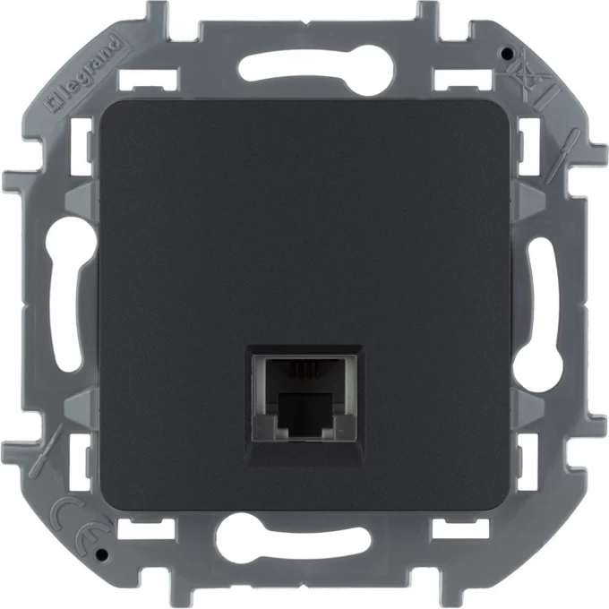 Телефонная розетка LEGRAND INSPIRIA RJ11 антрацит 673823 Телефонная розетка LEGRAND INSPIRIA RJ11 антрацит 673823