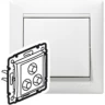 Тройная розетка LEGRAND RCA Valena белый 770084